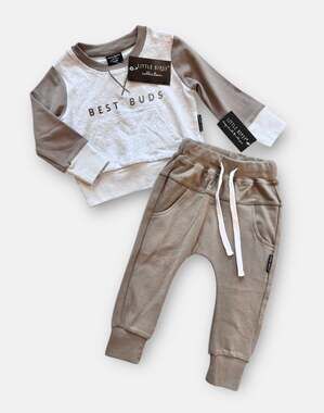 Little Bipsy 'Best Buds' Bamboo Pullover Sweatshirt Set 12-24m